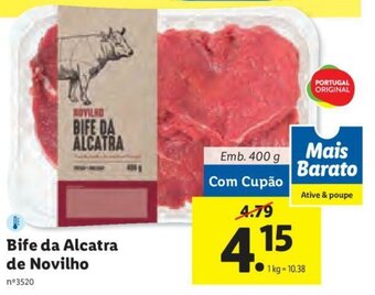 Lidl Bife da Alcatra de Novilho 400g promoção