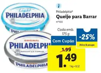 Lidl Philadelphia Queijo para Barrar 175g promoção