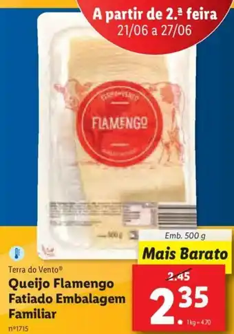 Lidl Queijo FLamengo Fatiado Embalagem Familiar 500g promoção