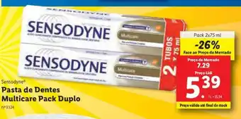 Lidl Pasta de Dentes Multicare Pack Duplo 2x75ml promoção