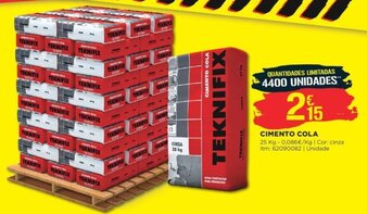 Bricomarché Cimento Cola 25Kg promoção