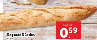 Lidl Baguete Rústica 250g promoção