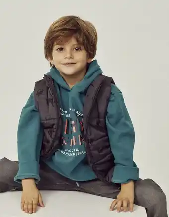 Zippy Sweat cardada de algodão para menino 'play again', azul turquesa/azul escuro promoção