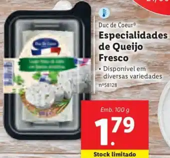 Lidl Especialidades de Queijo Fresco 100g promoção