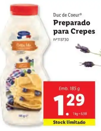 Lidl Preparado para Crepes 185g promoção