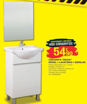 Bricomarché Conjunto "Quick" Móvel + Lavatório + Espelho promoção