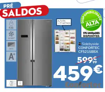 Conforama Sidebyside Confortec CF521SBSX promoção