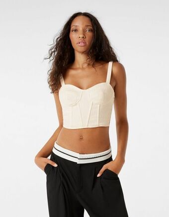 Bershka Corset cintado com estrutura promoção