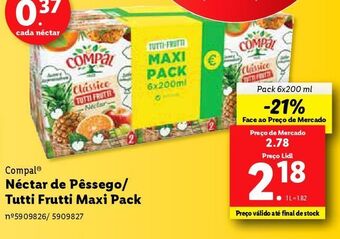 Lidl Néctar compal promoção