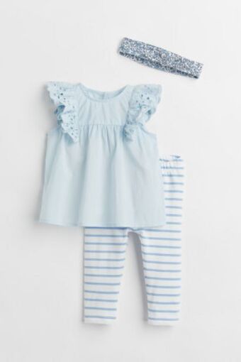 Conjunto de 3 peças em algodão
