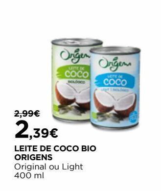 El Corte Inglés Leite de coco origens promoção