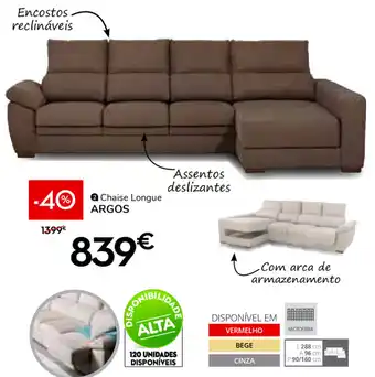 Conforama Argos Chaise Longue promoção