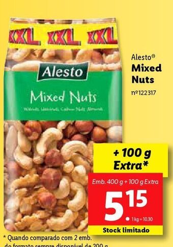 Lidl Frutos secos alesto promoção