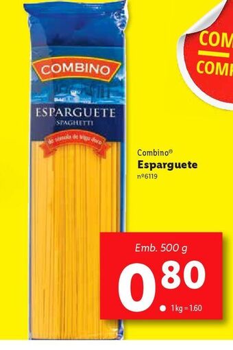 Lidl Esparguete combino promoção