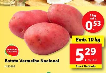 Lidl Batatas promoção