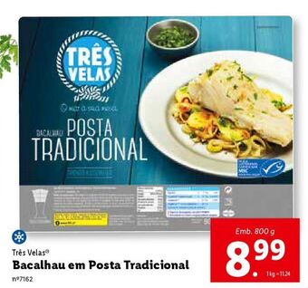 Lidl Bacalhau très velas promoção