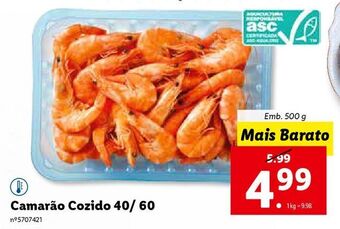 Lidl Camarão cozido promoção