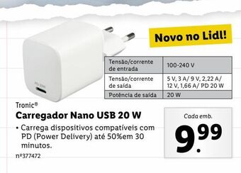 Lidl Carregadores promoção