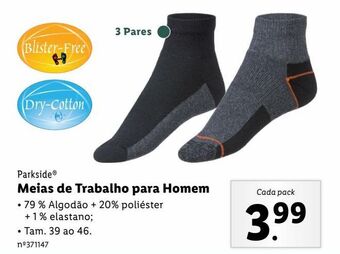 Lidl Meias parkside promoção