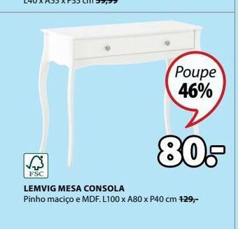 JYSK Mesa promoção