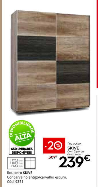 Conforama Skive Roupeiro promoção