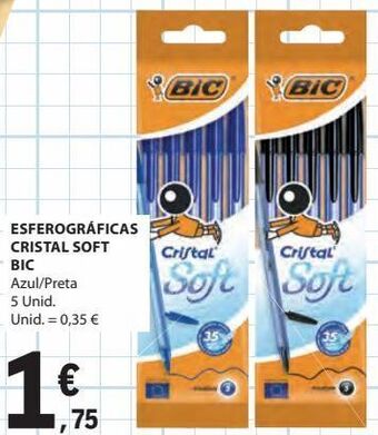 Esferográficas cristal soft bic