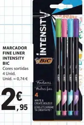 E.Leclerc Marcador fine liner intensity bic promoção