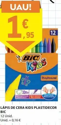 E.Leclerc Lápis de cera kids plastidecor bic promoção
