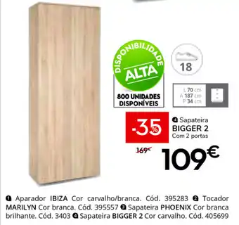 Conforama Bigger 2 Sapateira promoção