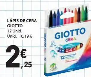 E.Leclerc Lápis de cera giotto promoção