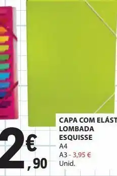 E.Leclerc Capa com elástico lombada esquisse promoção