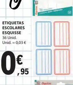 E.Leclerc Etiquetas escolares esquisse promoção