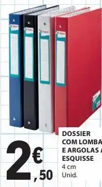 Dossier com lombada e argolas a4 esquisse