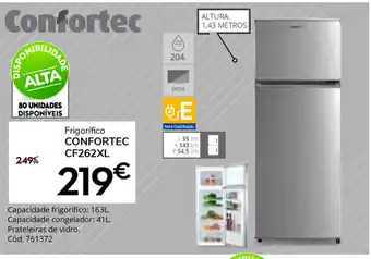 Conforama Confortec Frigorífico CF262XL promoção