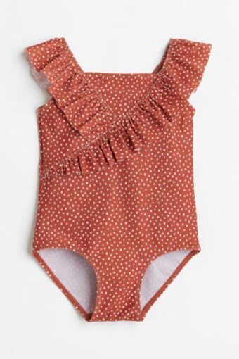 H&M Fato de banho com folhos promoção