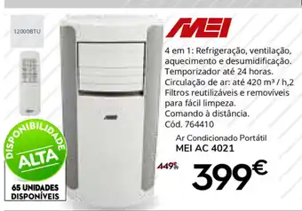 Conforama Mei Ar Condicionado Portátil AC 4021 promoção