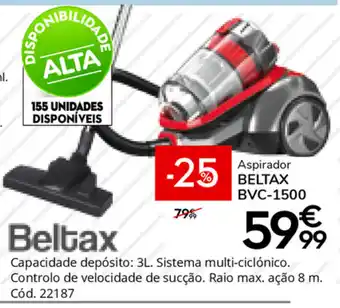 Conforama Beltax Aspirador BVC-1500 promoção