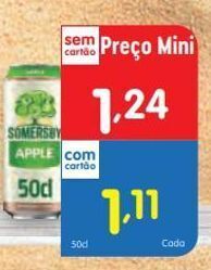 Minipreço Sidra somersby promoção