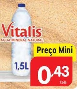 Minipreço Água vitalis promoção