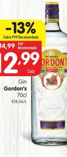 Minipreço Gin gordon's promoção