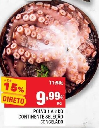 Polvo 1 A 2Kg Continente Selecção Congelado