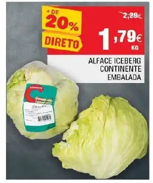 Continente Alface Iceberg Continente promoção