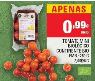 Continente Tomate Mini Biológico Continente Bio 250g promoção