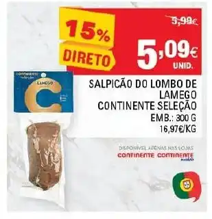 Continente Salpicão do Lombo de Lamego Continente 300g promoção