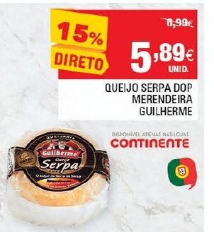 Continente QUeijo Serpa DOP Merendeira Guilherme promoção