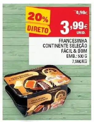 Continente Francesinha Continente 500g promoção