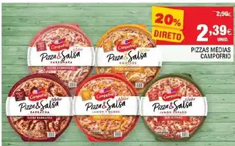 Continente Pizzas Médias Campofrio promoção