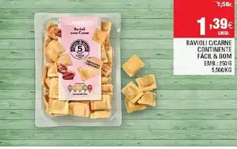 Continente Ravioli C/ Carne Continente 250g promoção