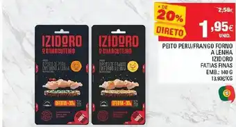 Continente Peito Peru/Frango Forno A Lenha Izidoro 140g promoção