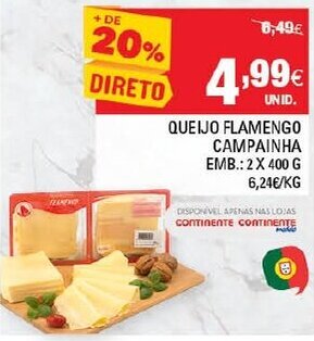Queijo Flamengo Campainha 2x400g